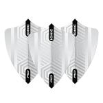 RED DRAGON Hardcore White Freestyle Dart Flights- 3 Sets Per Pack (9 Dart Flights in Total)