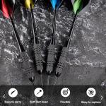 WayArrival Steel Tip Darts, 12 PCS 24g Metal Tip Darts with Premium Aluminum Shafts, 24 Dart Flights, 16 Flight Protectors and Wrench