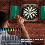 WayArrival Steel Tip Darts, 12 PCS 24g Metal Tip Darts with Premium Aluminum Shafts, 24 Dart Flights, 16 Flight Protectors and Wrench