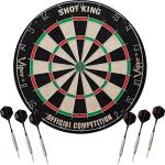 Viper Vault Cabinet & Shot King Sisal/Bristle Dartboard Ready-to-Play Bundle: Standard Set (Shot King Dartboard, Darts and Throw Line)
