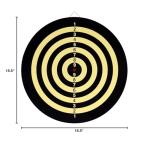 NEW DART BOARD + 6 BRASS DARTS FLAG CHECKERS 16.5" inch