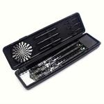 ROOBEEO Soft Tip Darts Set for Electronic Dart Board 22g Plastic Tip Darts Set with Brass Barrels&Aluminum Shafts, 6 Flights 3 Spare Plastic Dart Shaft 20 Soft Tips Portable Case (22g-Silver&Black)