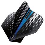 RED DRAGON Hardcore Radical Blue Flash Dart Flights - 4 Sets Per Pack (12 Dart Flights in Total)