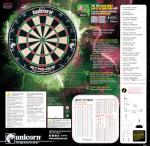Unicorn Striker Tournament Size - Competition-Quality Bristle Dartboard - Rotatable Metal Number Ring - Superslim Wire Fasteners to Reduce Bounce Outs