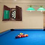 Walnut Finish Dartboard Cabinet Set