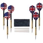 Walnut Finish Dartboard Cabinet Set