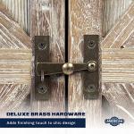 Barnwood Dartboard Cabinet with Wheat Finish Doors