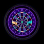 EastPoint Sports EastPoint Blacklight Dartboard - Official Size Bristle Dartboard with Glowing Segments and Dart Flights
