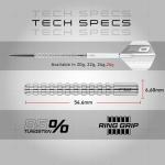 RED DRAGON Javelin Original 26g Tungsten Darts Set with Dart Flights and Dart Shafts (Stems)