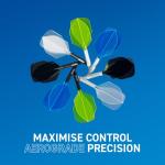 RED DRAGON Darts – Nitro Flite Integrated Flight & Shaft System – No.2 Shape and Design – White & Yellow Colour, Medium Length