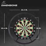 EastPoint Sports EastPoint Blacklight Dartboard - Official Size Bristle Dartboard with Glowing Segments and Dart Flights