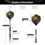 CyeeLife Soft Tip Darts Set - 12 Pack Professional Darts with 4 Colored Barrels, 24 Dart Flights, 50 Extra 2BA Tips for Electronic Dartboard - Perfect for Home, Pub & Party Games