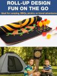 BATURU Magnetic Dart Board for Kids, Teens, and Adults — Double-Sided Dart Board Game with Strong Magnetic Darts, Roll-Up Portable Design, Gifts for Teen Boys, Family Parties, Camping, and Birthdays