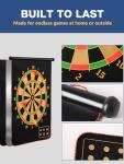 BATURU Magnetic Dart Board for Kids, Teens, and Adults — Double-Sided Dart Board Game with Strong Magnetic Darts, Roll-Up Portable Design, Gifts for Teen Boys, Family Parties, Camping, and Birthdays