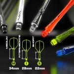 Winmau Darts Fusion Integrated Flight & Shaft System - No.2 Shape & Design - Yellow Colour, Short Length