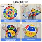 Stocking Stuffers for Kids Teen Boys Girls Christmas Birthday Gifts 29'' Large Dart Board Toys with 12 Sticky Balls & 4 Darts Indoor Outdoor Party Games Toys for Kids 3 4 5 6 7 8 9 10 11 12 Years Old