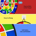 Stocking Stuffers for Kids Teen Boys Girls Christmas Birthday Gifts 29'' Large Dart Board Toys with 12 Sticky Balls & 4 Darts Indoor Outdoor Party Games Toys for Kids 3 4 5 6 7 8 9 10 11 12 Years Old