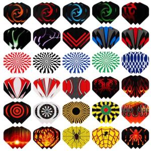 Accmor 90pcs Standard Dart Flights Set, Dart Flights for Steel Tip Darts/Soft Plastic Tip Darts, Dart Replacement Flights Accessories