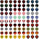 Accmor 90pcs Standard Dart Flights Set, Dart Flights for Steel Tip Darts/Soft Plastic Tip Darts, Dart Replacement Flights Accessories