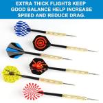 Accmor 90pcs Standard Dart Flights Set, Dart Flights for Steel Tip Darts/Soft Plastic Tip Darts, Dart Replacement Flights Accessories