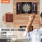 VEVOR Dart Board Cabinet Set, Ready-to-Play Bundle Official Size Dartboard Cabinet, Steel Tip Dart Hideaway Cabinet, Features Easy Assembly, Complete with All Accessories, Perfect for Cricket Games