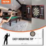 VEVOR Dart Board Cabinet Set, Ready-to-Play Bundle Official Size Dartboard Cabinet, Steel Tip Dart Hideaway Cabinet, Features Easy Assembly, Complete with All Accessories, Perfect for Cricket Games
