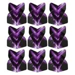 PATIKIL Dart Flights, 9 Pack PET Standard Darts Accessories Replacement Parts for Soft Tip Steel Tip, Black, Purple