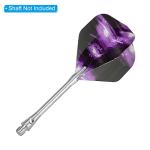 PATIKIL Dart Flights, 9 Pack PET Standard Darts Accessories Replacement Parts for Soft Tip Steel Tip, Black, Purple