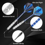 GWHOLE Soft Tip Darts Set, 12pcs Aluminum Metal Body Professional Darts Plastic Tip with 16 Dart Flights and 200 Plastic Tips for Adult Electronic Board Bar Supply