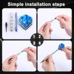 GWHOLE Soft Tip Darts Set, 12pcs Aluminum Metal Body Professional Darts Plastic Tip with 16 Dart Flights and 200 Plastic Tips for Adult Electronic Board Bar Supply