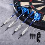 GWHOLE Soft Tip Darts Set, 12pcs Aluminum Metal Body Professional Darts Plastic Tip with 16 Dart Flights and 200 Plastic Tips for Adult Electronic Board Bar Supply