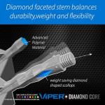Viper Diamond Core Integrated Dart Flight & Shaft System - Precision Darting Accessory with Tough Polymers for Enhanced Performance, Set of 3, InBetween Shaft, Slim Flight, Clear
