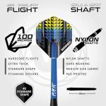 Winmau Darts Cadet Twin Set | Premium Steel | 19g Steel Tip Darts Set with Dart Flights and Dart Shafts (Stems) Including Checkout Card