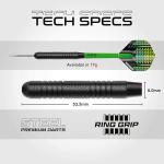 Winmau Darts Cadet Twin Set | Premium Steel | 19g Steel Tip Darts Set with Dart Flights and Dart Shafts (Stems) Including Checkout Card