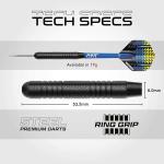 Winmau Darts Cadet Twin Set | Premium Steel | 19g Steel Tip Darts Set with Dart Flights and Dart Shafts (Stems) Including Checkout Card