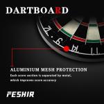 Dart Board,Sisal Dart Board Set for Adults,Bristle Steel Tip Dartboard,Professional 18" Steel Tip Outdoor Dartboard Set,Professional Dart Board Set with 6 Darts Metal Tip