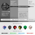 CyeeLife Darts Plastic Tip - 18pcs Soft Tip Darts Set for Electronic Dart Board