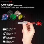 CyeeLife Darts Plastic Tip - 18pcs Soft Tip Darts Set for Electronic Dart Board