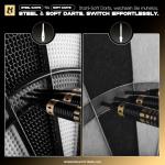 MageRabbit Professional Steel Darts Set,Copper Barrel,Metal Tip Darts with Dart Carrying Case +Extra Flight+ Alum Shafts+Dart Tools. Metal Darts,Steel Tip Darts for Dartboard