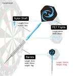 CareGames Steel Tip Darts, Professional Metal Darts,12pcs 18 Gram Darts Metal Tip Set with 12 Shafts,24 Extra Flights,2 Flight Protectors and Dart Sharpener,Metal Darts for Dartboard