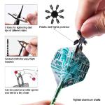 CyeeLife Darts Plastic Tip - Soft Tip Darts Set - 12 Pcs 18 Gram with 4 Colors Premium Aluminum Shafts, 100 Extra Dart Tips 16pcs Flights and 2pcs Flight Protectors for Electronic Dart Board