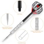 Accmor Metal Tip Darts, Steel Tip Darts, Professional Metal Darts, Darts Metal Tip Set, Metal Darts for Dartboard,18 pcs ﻿