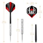 Accmor Metal Tip Darts, Steel Tip Darts, Professional Metal Darts, Darts Metal Tip Set, Metal Darts for Dartboard,18 pcs ﻿
