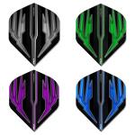 Red Dragon Hardcore Selection Pack Dark Wings Extra Thick Standard Dart Flights - 4 Sets Per Pack (12 Dart Flights in Total)