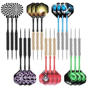 CyeeLife 18-Piece Professional Steel Darts Set