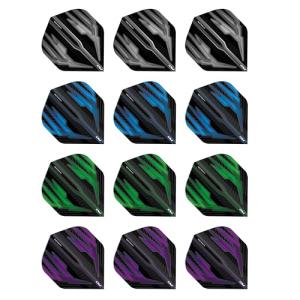 Red Dragon Hardcore Selection Pack Dark Wings Extra Thick Standard Dart Flights - 4 Sets Per Pack (12 Dart Flights in Total)