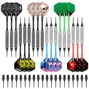 CyeeLife Darts Plastic Tip - 18pcs Soft Tip Darts Set for Electronic Dart Board