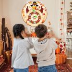 LipLopBest Thanksgiving Games for Family Party, 37 inch Turkey Games Dart Board for Kids Adults, with 12 Sticky Balls & 8 Darts Fall Festival Game Thanksgiving Activities Gift for Kids Family