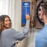 Charleston Solid Wood Dartboard Cabinet Set with Darts