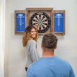 Charleston Solid Wood Dartboard Cabinet Set with Darts
